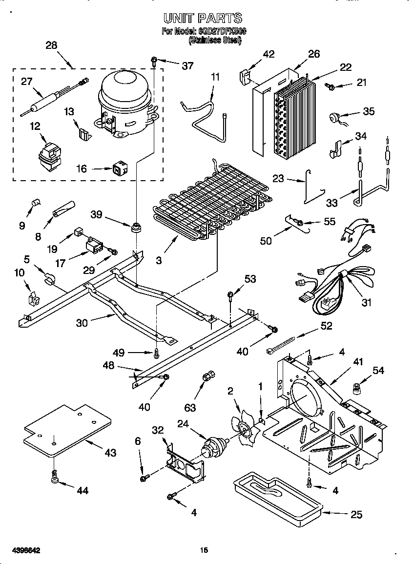 Whirlpool 6GD27DFXS00 unit diagram