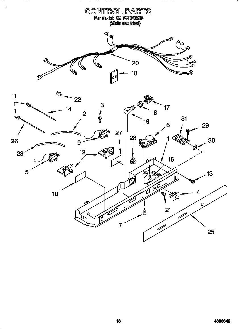 Whirlpool 6GD27DFXS00 control diagram