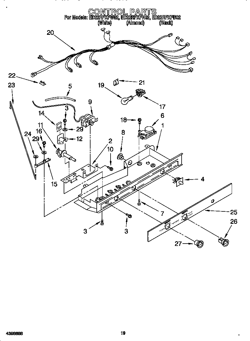Whirlpool ED22RFXFW02 control diagram
