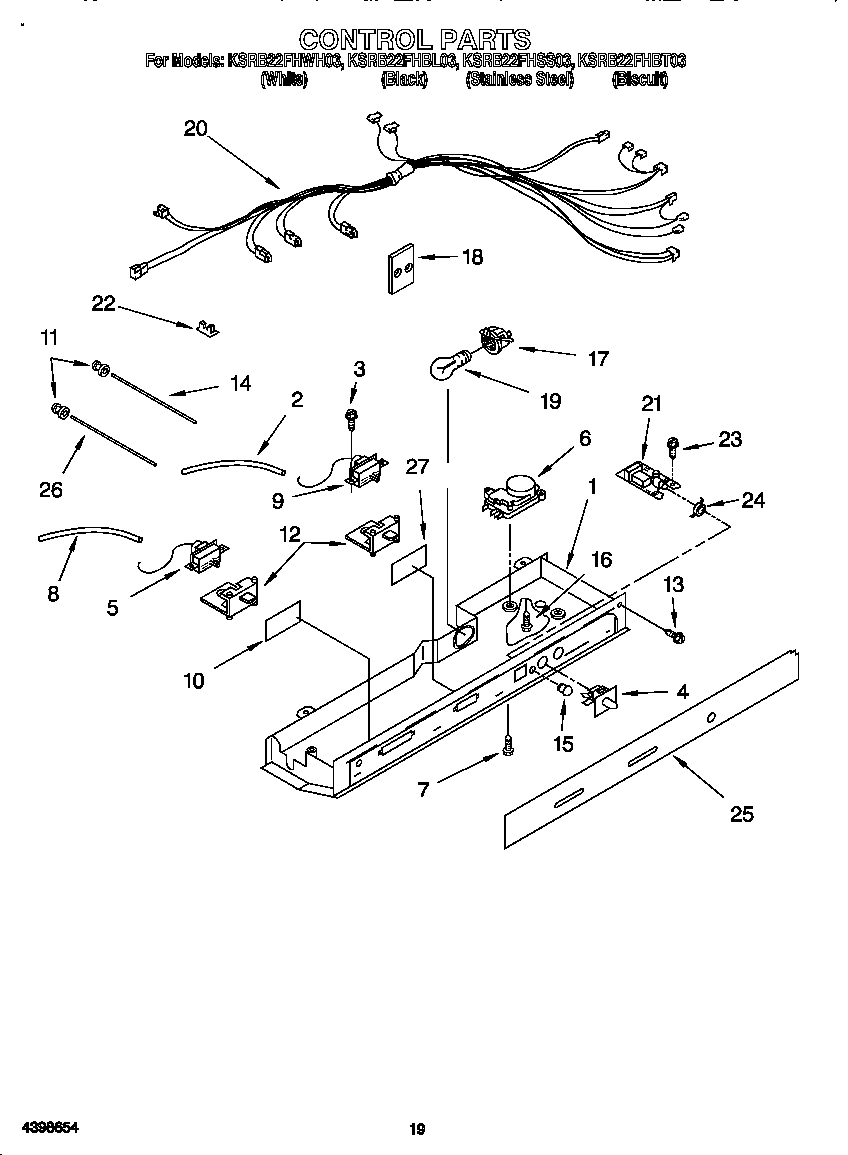 KitchenAid KSRB22FHSS03 control diagram