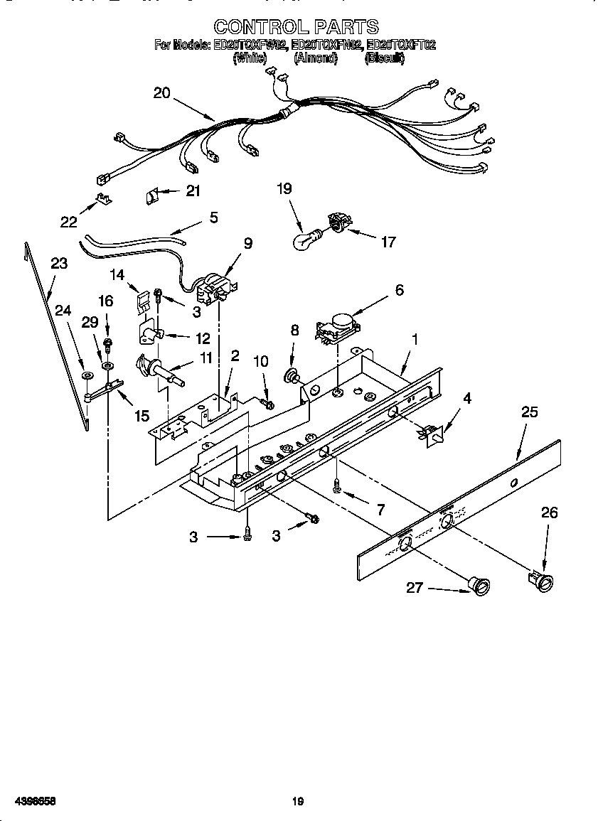 Whirlpool ED20TQXFW02 control diagram