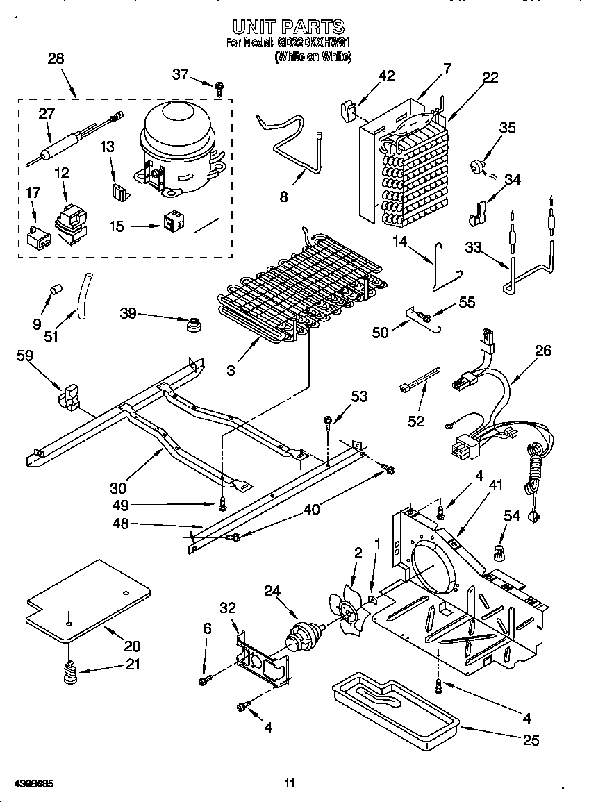 Whirlpool GD22DKXHW01 unit diagram