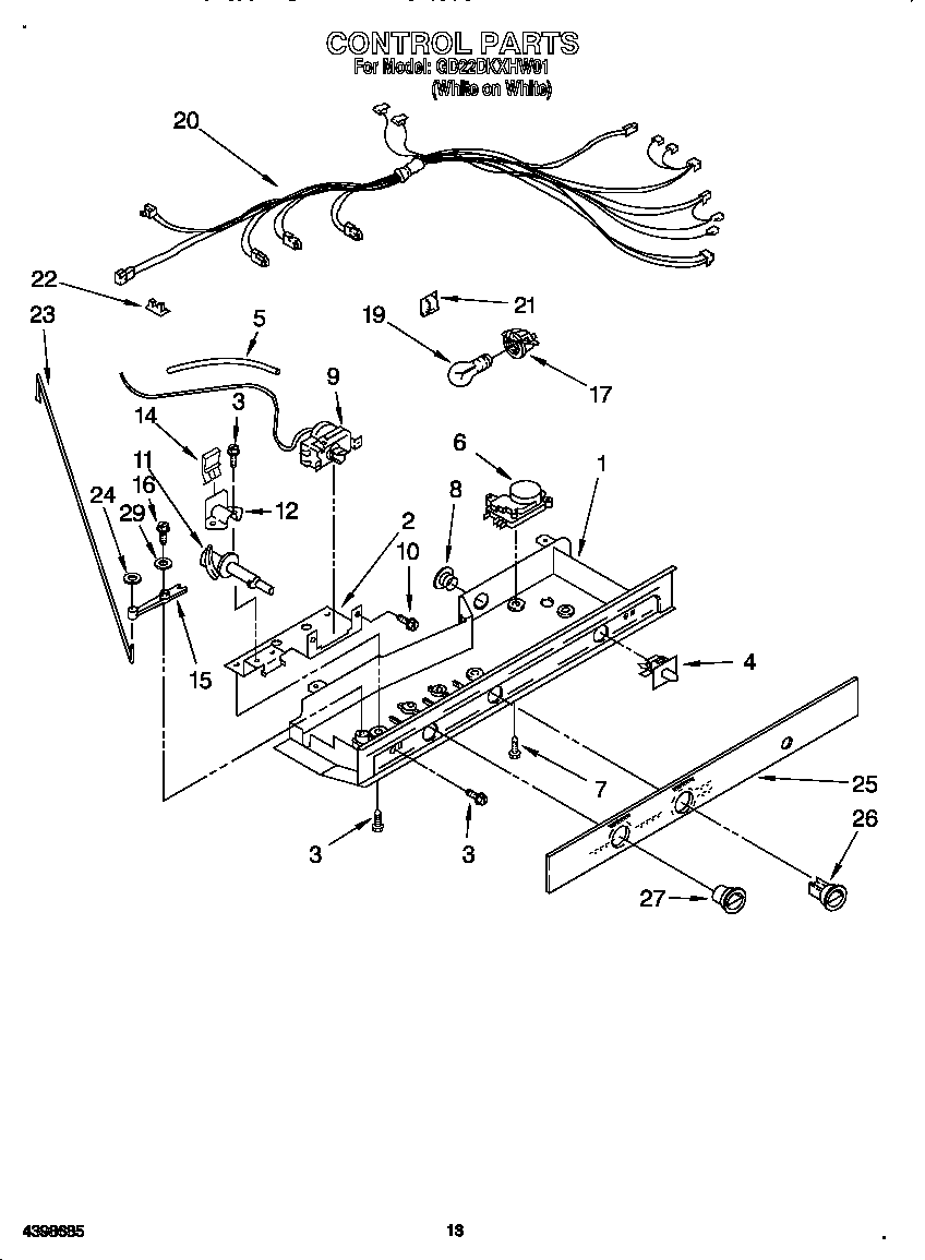 Whirlpool GD22DKXHW01 control diagram
