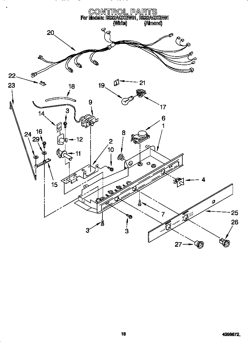 Roper RS22AQXGW01 control diagram