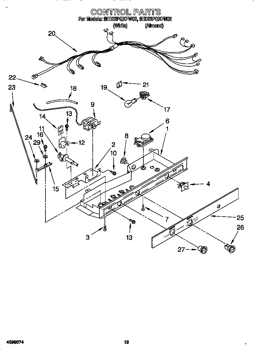 Whirlpool 8ED22PQXFN02 control diagram