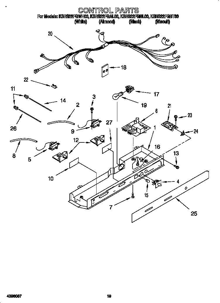 KitchenAid KSRS22FGBT00 control diagram