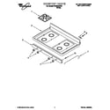 Whirlpool SF350BEGW1 cooktop diagram
