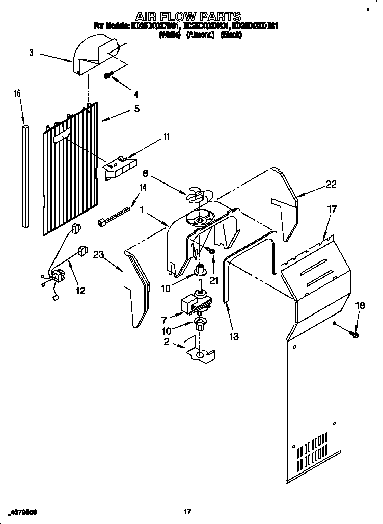 Whirlpool ED25DQXDN01 air flow diagram