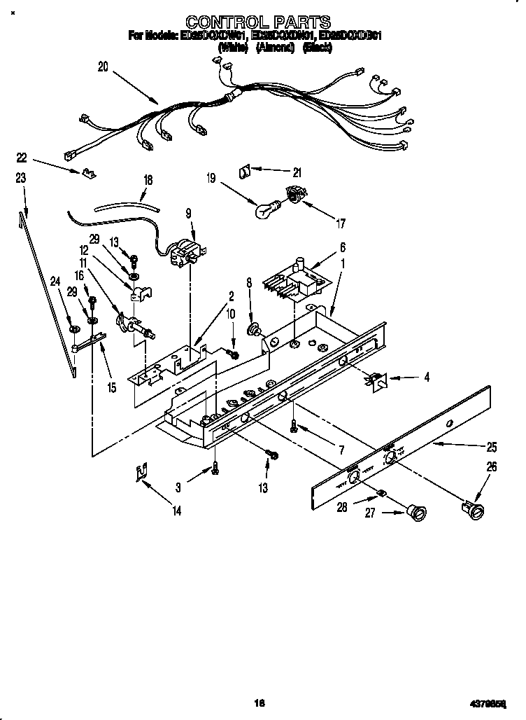 Whirlpool ED25DQXDN01 control diagram