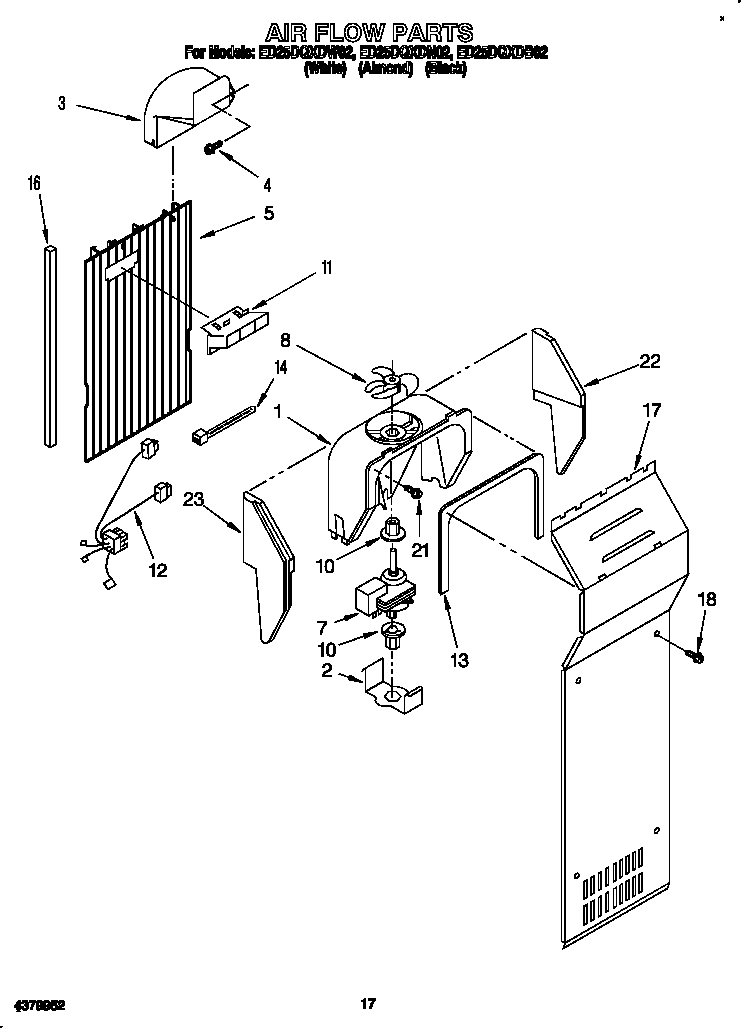 Whirlpool ED25DQXDN02 air flow diagram