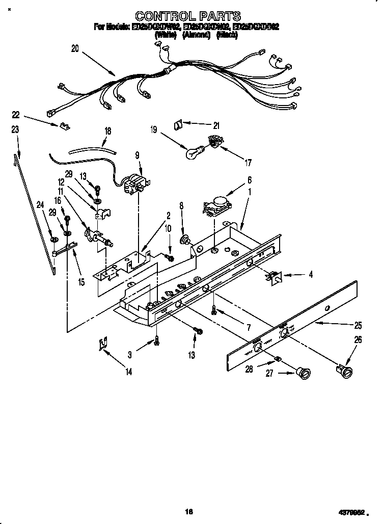 Whirlpool ED25DQXDN02 control diagram