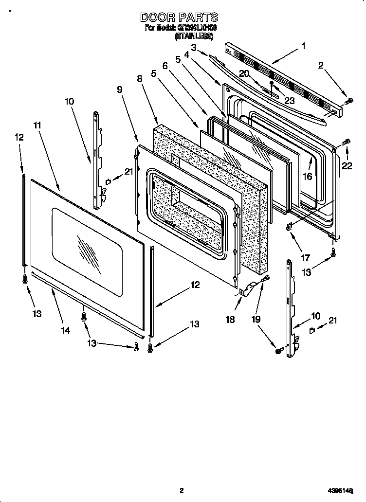 Whirlpool GR399LXHS0 door diagram