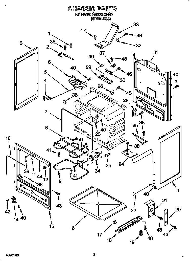 Whirlpool GR399LXHS0 chassis diagram