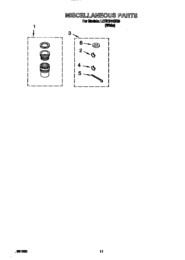 Whirlpool LCR7244HQ0 miscellaneous diagram