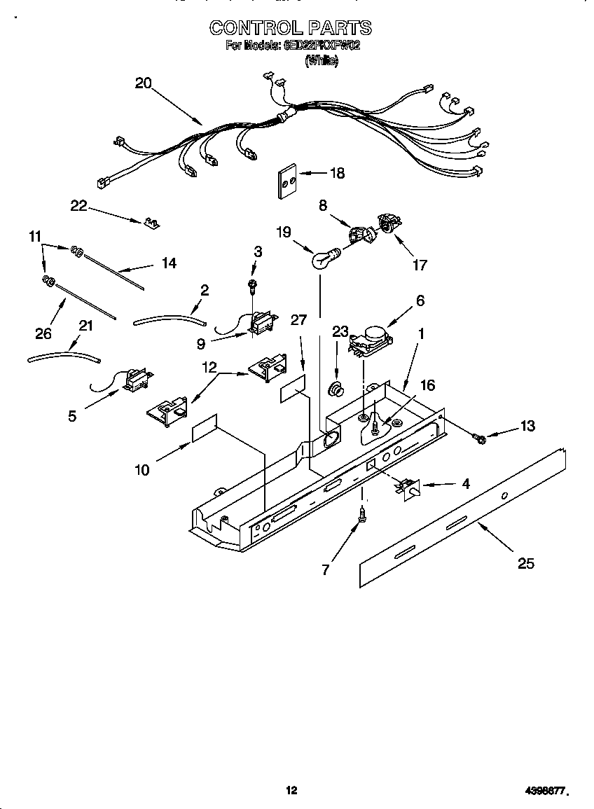 Whirlpool 6ED22PKXFW02 control diagram