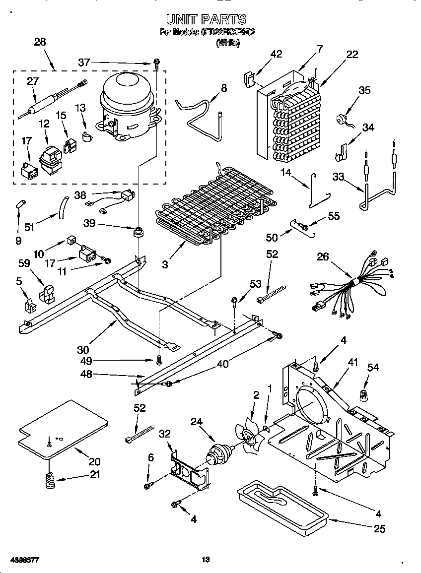 Whirlpool 6ED22PKXFW02 unit diagram