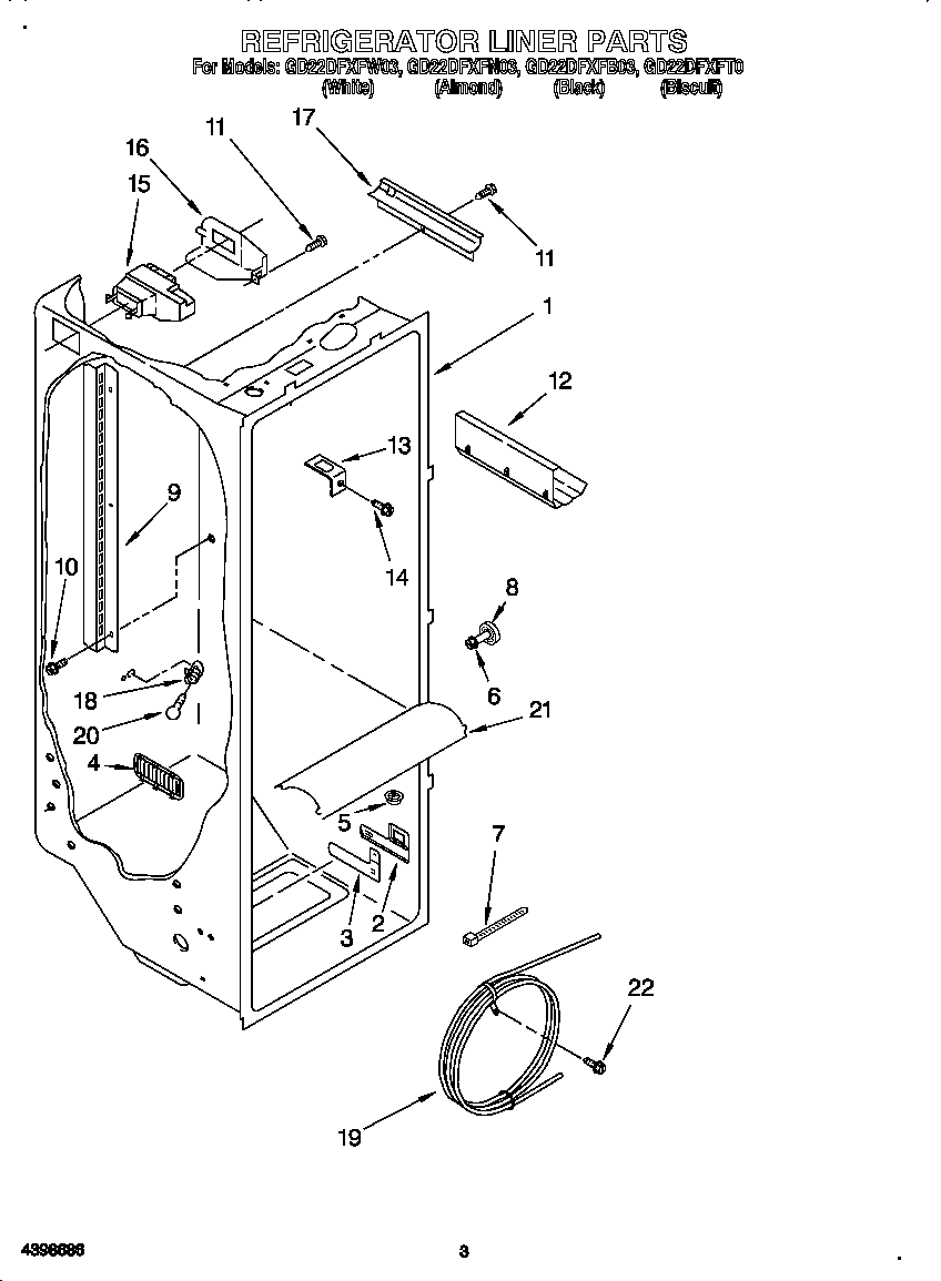 Whirlpool GD22DFXFN03 refrigerator liner diagram