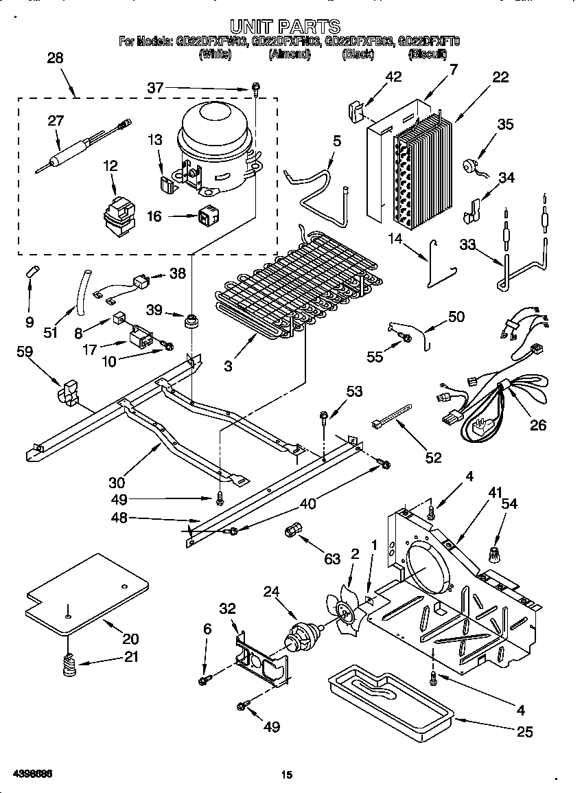 Whirlpool GD22DFXFN03 unit diagram