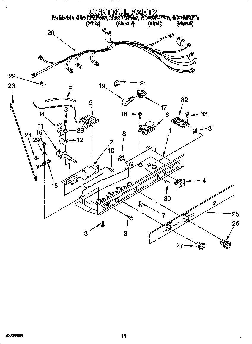 Whirlpool GD22DFXFN03 control diagram