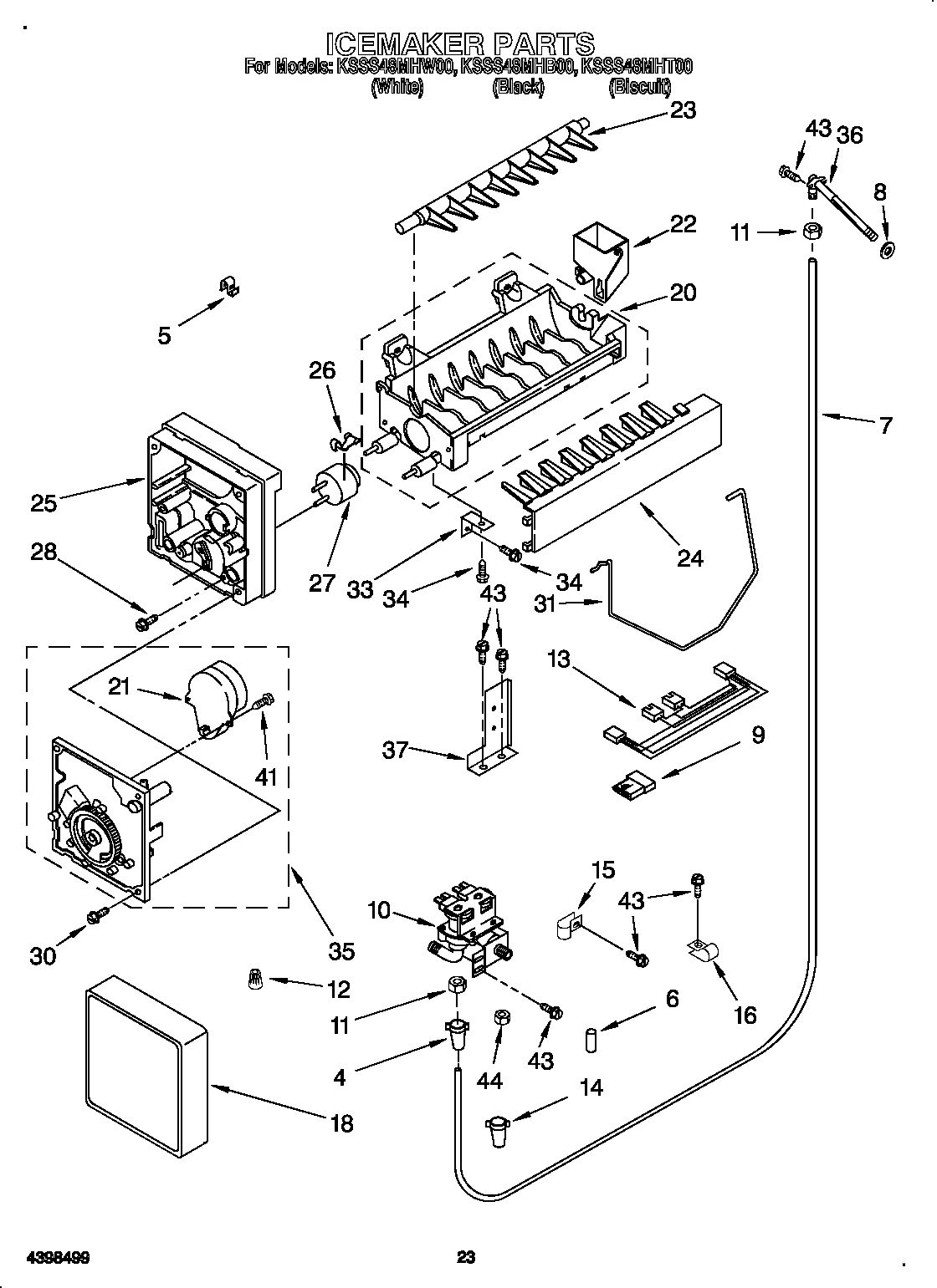 KitchenAid KSSS48MHB00 icemaker diagram
