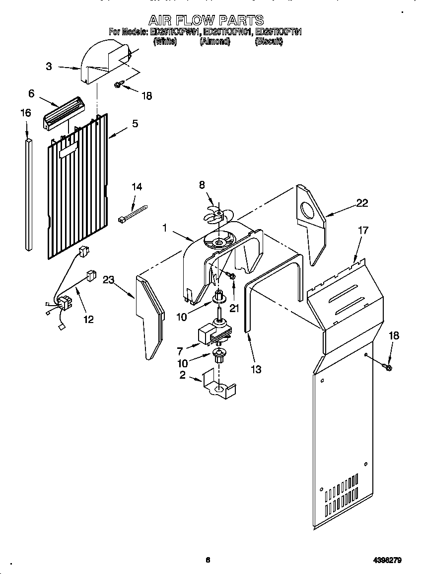 Whirlpool ED20TKXFN01 air flow diagram