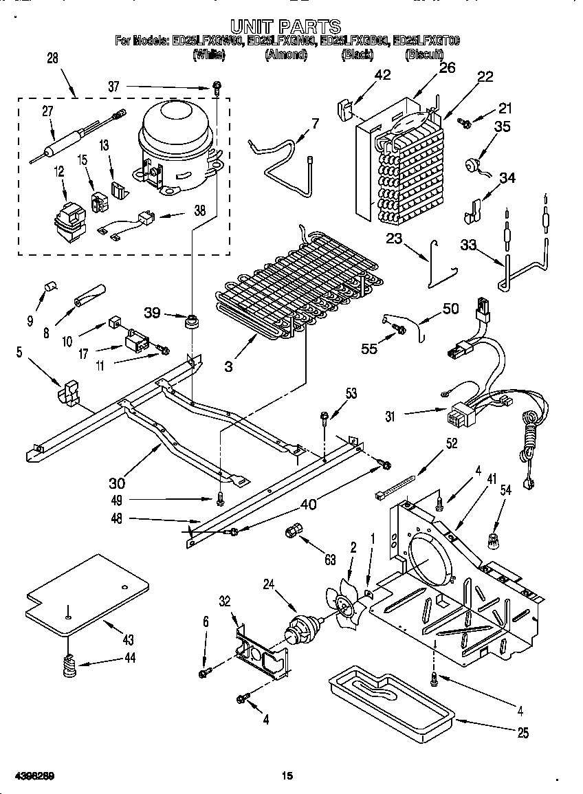 Whirlpool ED25LFXGW00 unit diagram