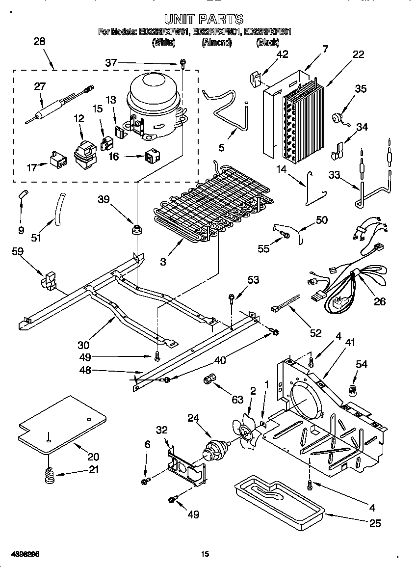 Whirlpool ED22RFXFW01 unit diagram
