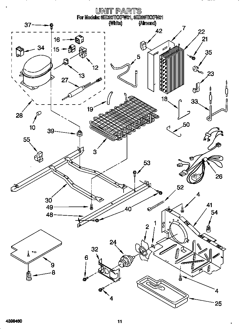 Whirlpool 8ED20TKXFN01 unit diagram