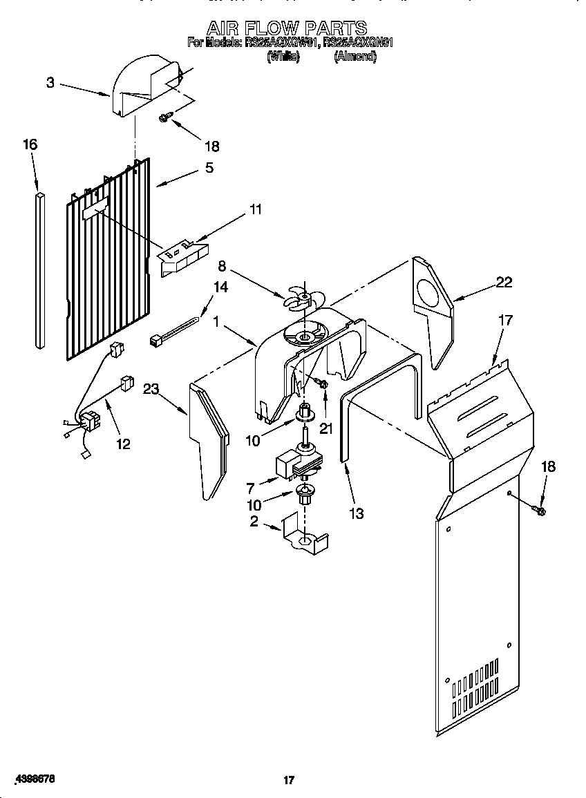 Roper RS25AQXGN01 air flow diagram