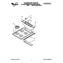 Whirlpool SC8430ERW3 cooktop diagram
