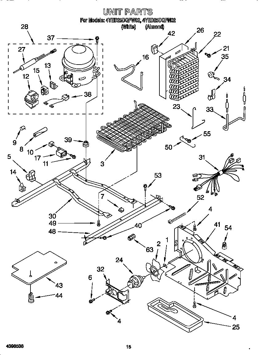 Whirlpool 4YED25DQFN02 unit diagram