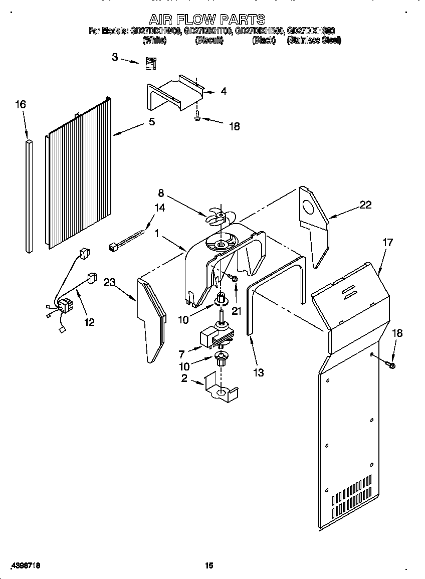 Whirlpool GD27DIXHW00 air flow diagram