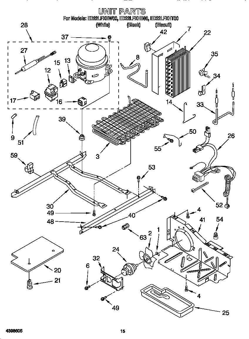 Whirlpool ED22LFXHB00 unit diagram