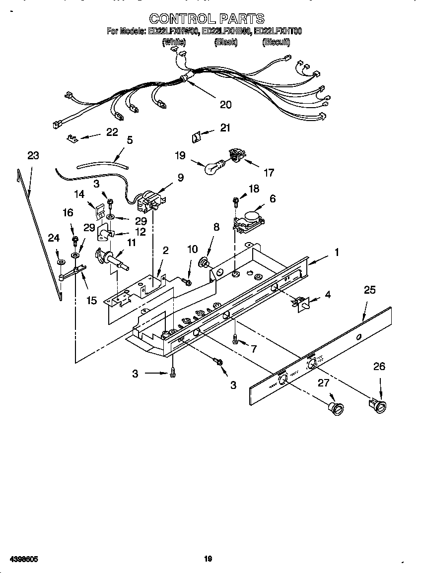 Whirlpool ED22LFXHB00 control diagram