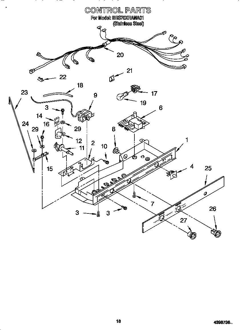 Whirlpool BRS70XRANA01 control diagram