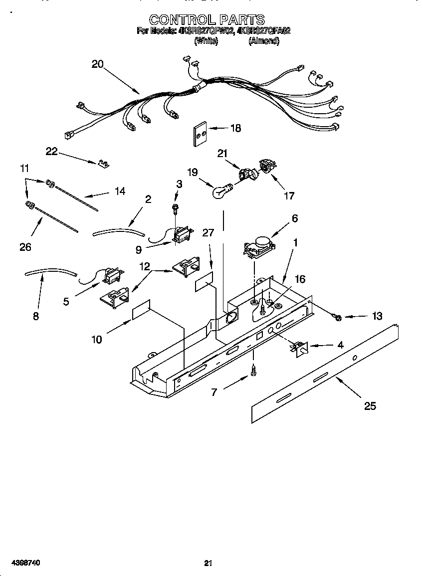 KitchenAid 4KSRS27QFW02 control diagram
