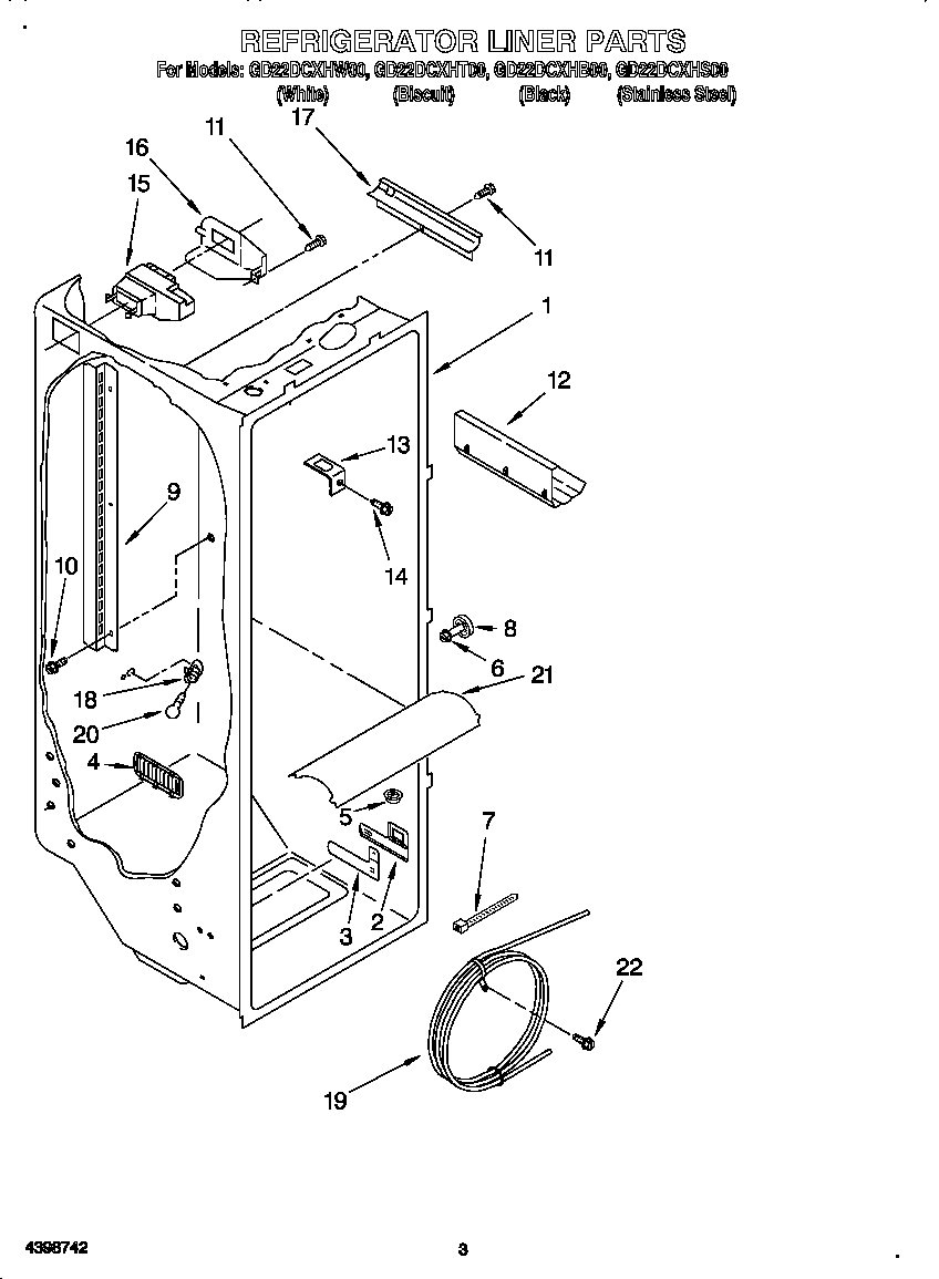 Whirlpool GD22DCXHB00 refrigerator liner diagram