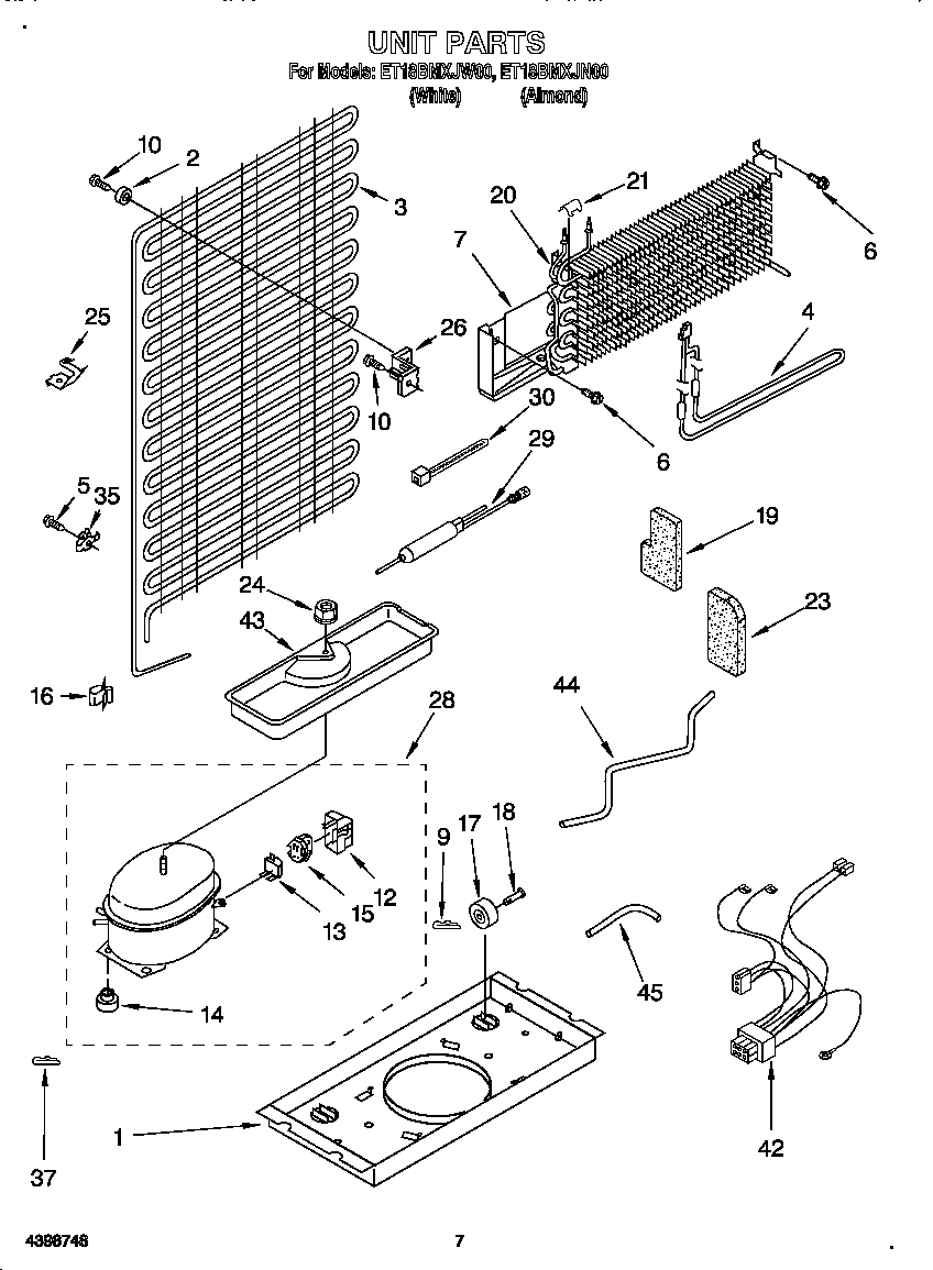 Whirlpool ET18BMXJW00 unit diagram