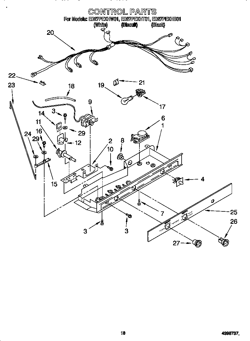 Whirlpool ED27PEXHW01 control diagram