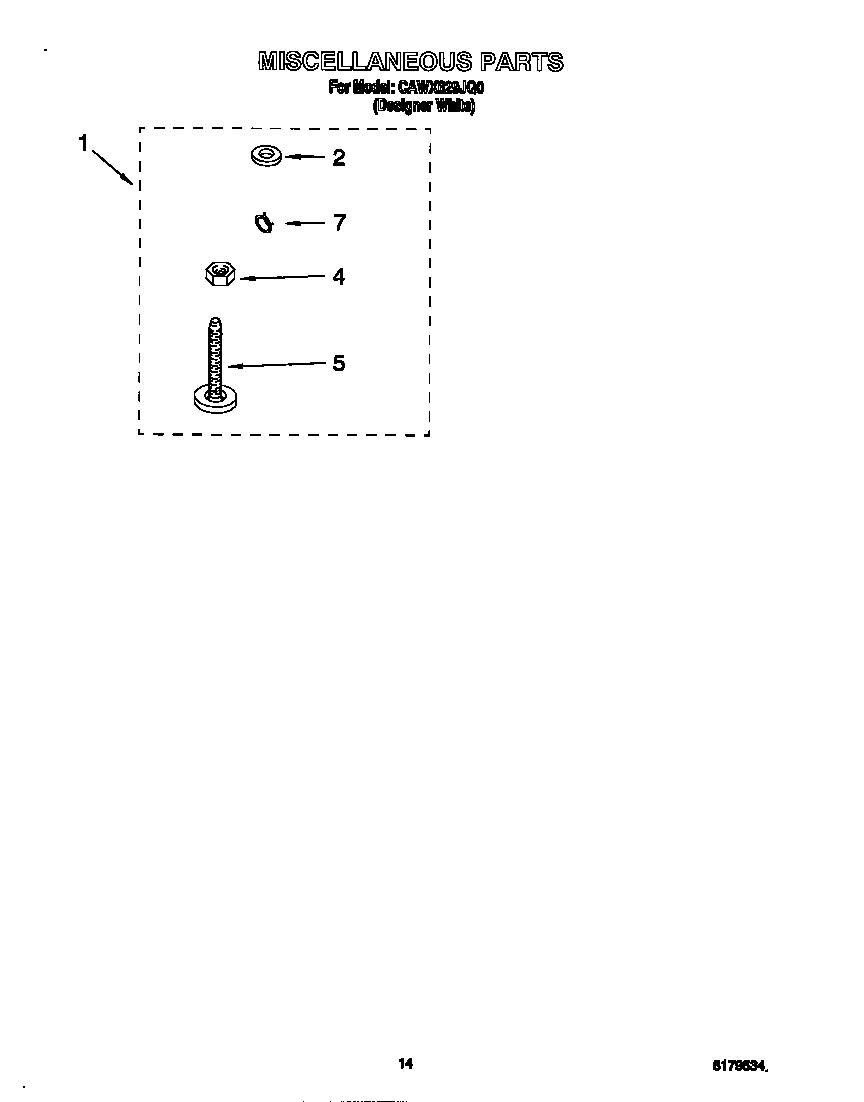 Crosley CAWX629JQ0 miscellaneous diagram