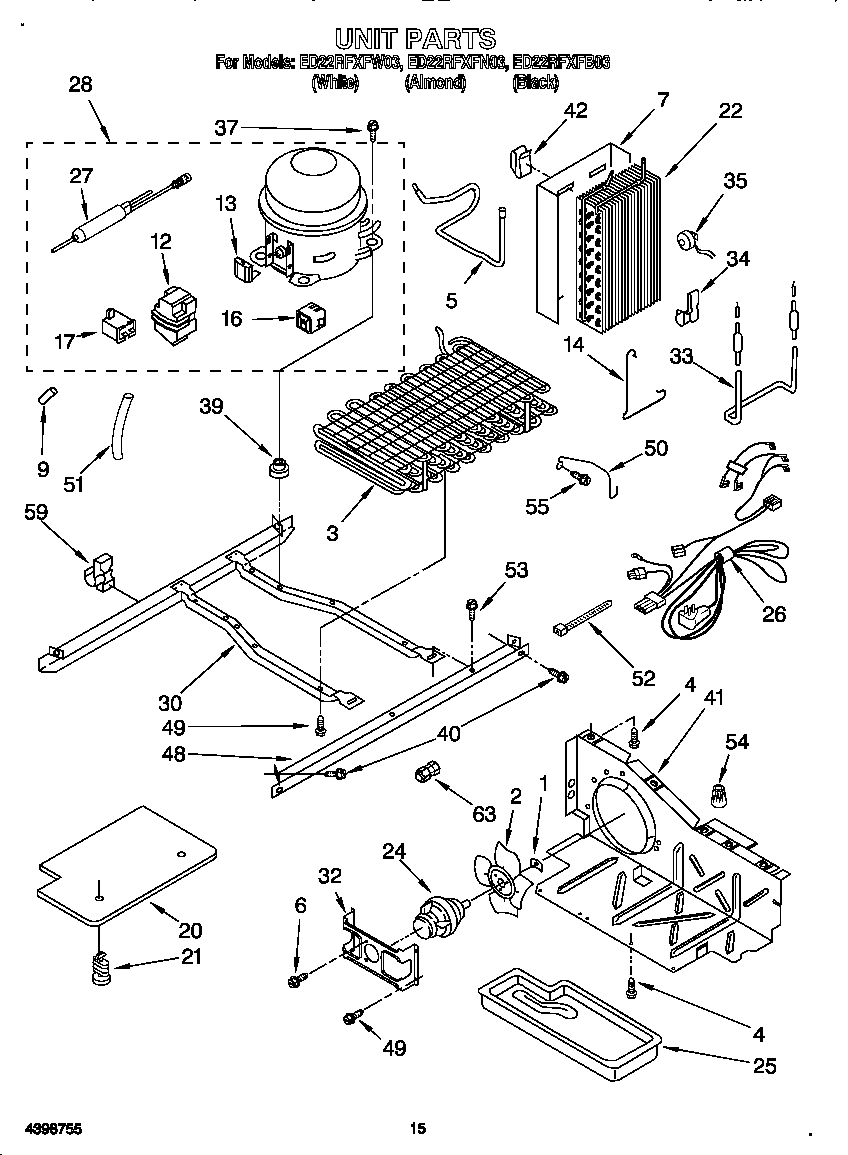 Whirlpool ED22RFXFB03 unit diagram
