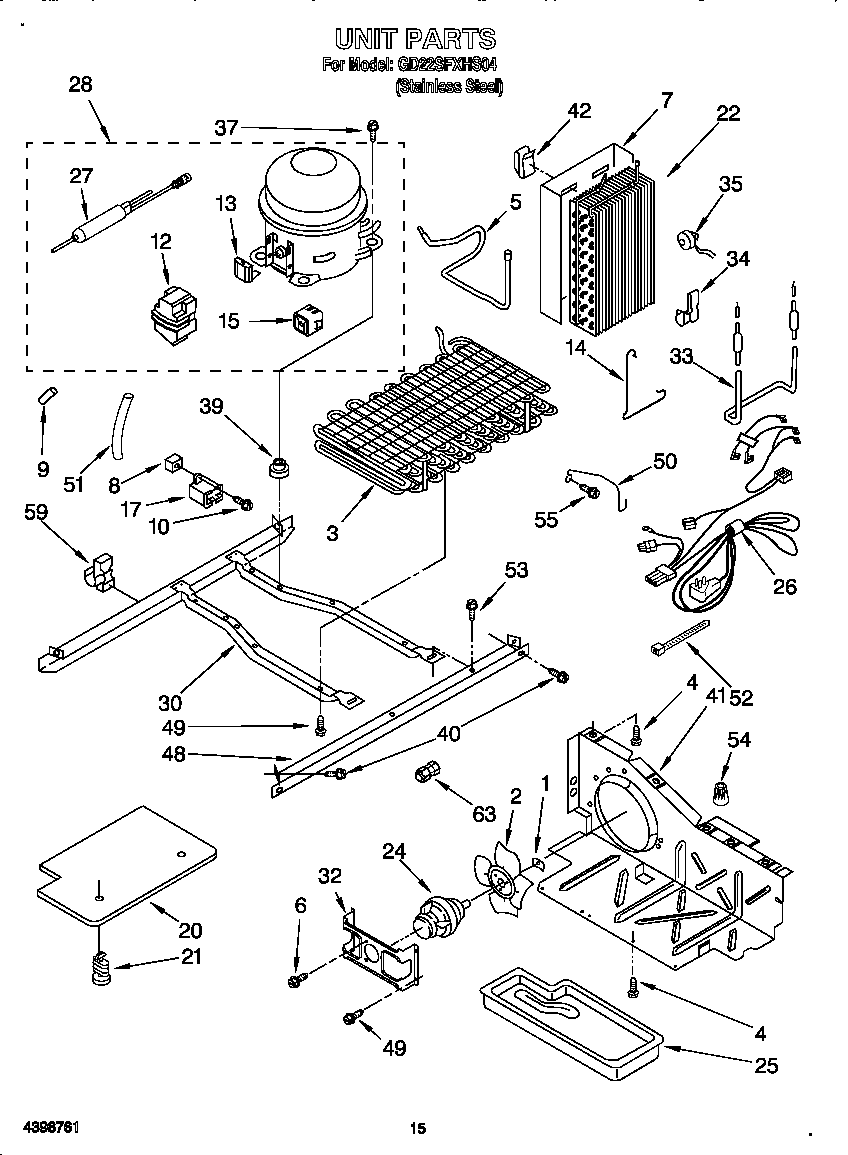 Whirlpool GD22SFXHS04 unit diagram