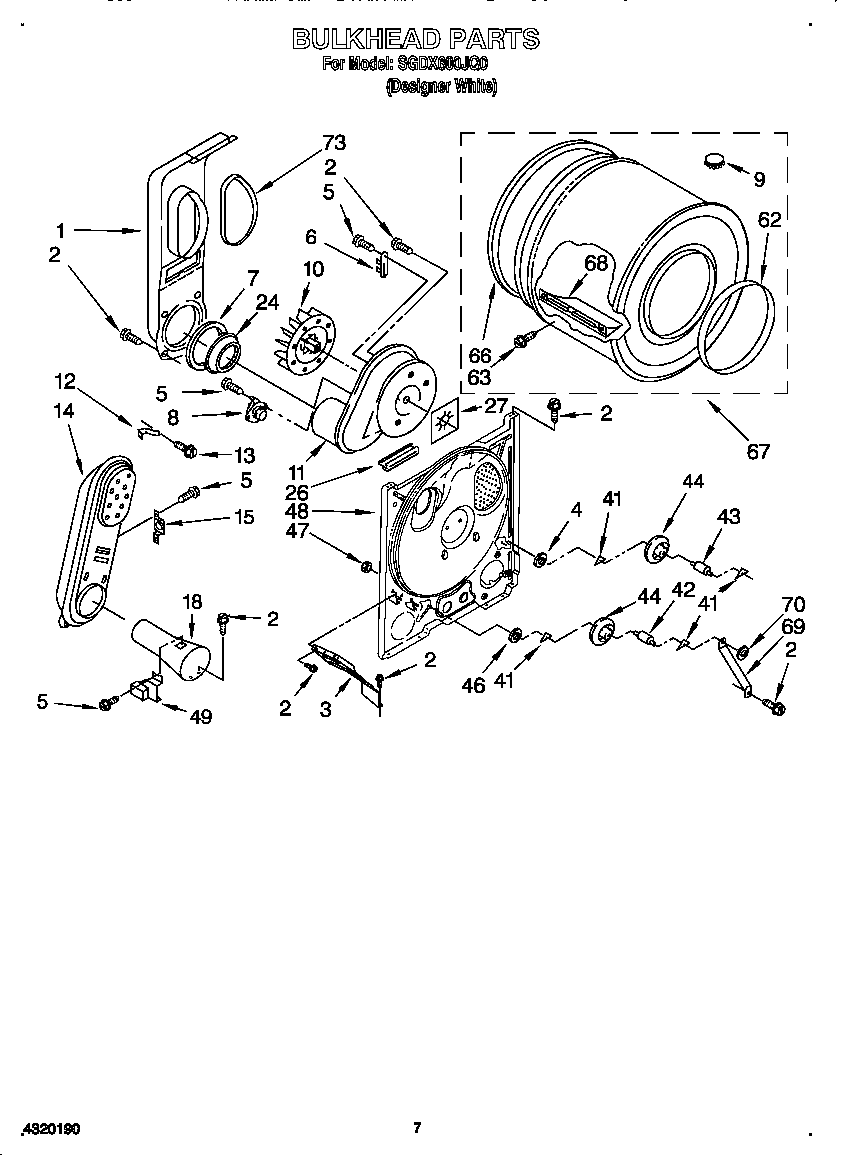 Kirkland SGDX600JQ0 bulkhead diagram