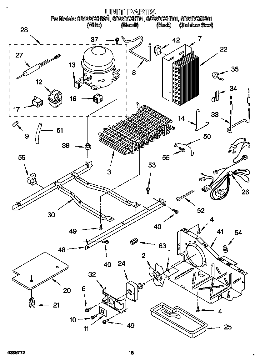 Whirlpool GD22DCXHB01 unit diagram