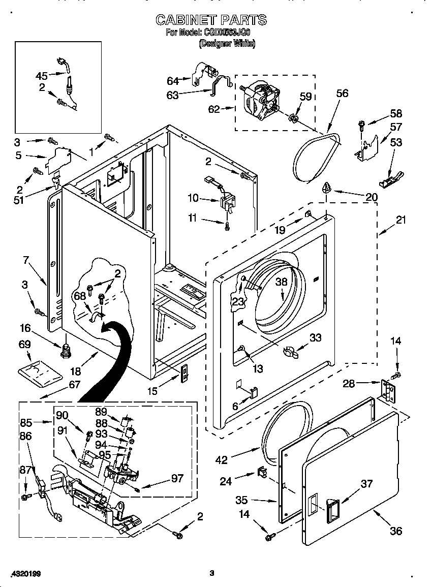 Crosley CGDX563JQ0 cabinet diagram