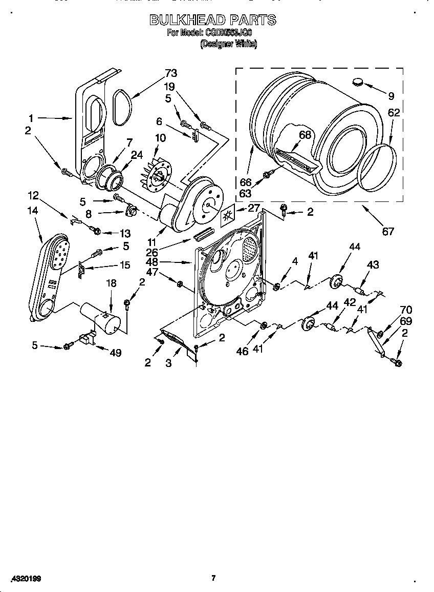Crosley CGDX563JQ0 bulkhead diagram