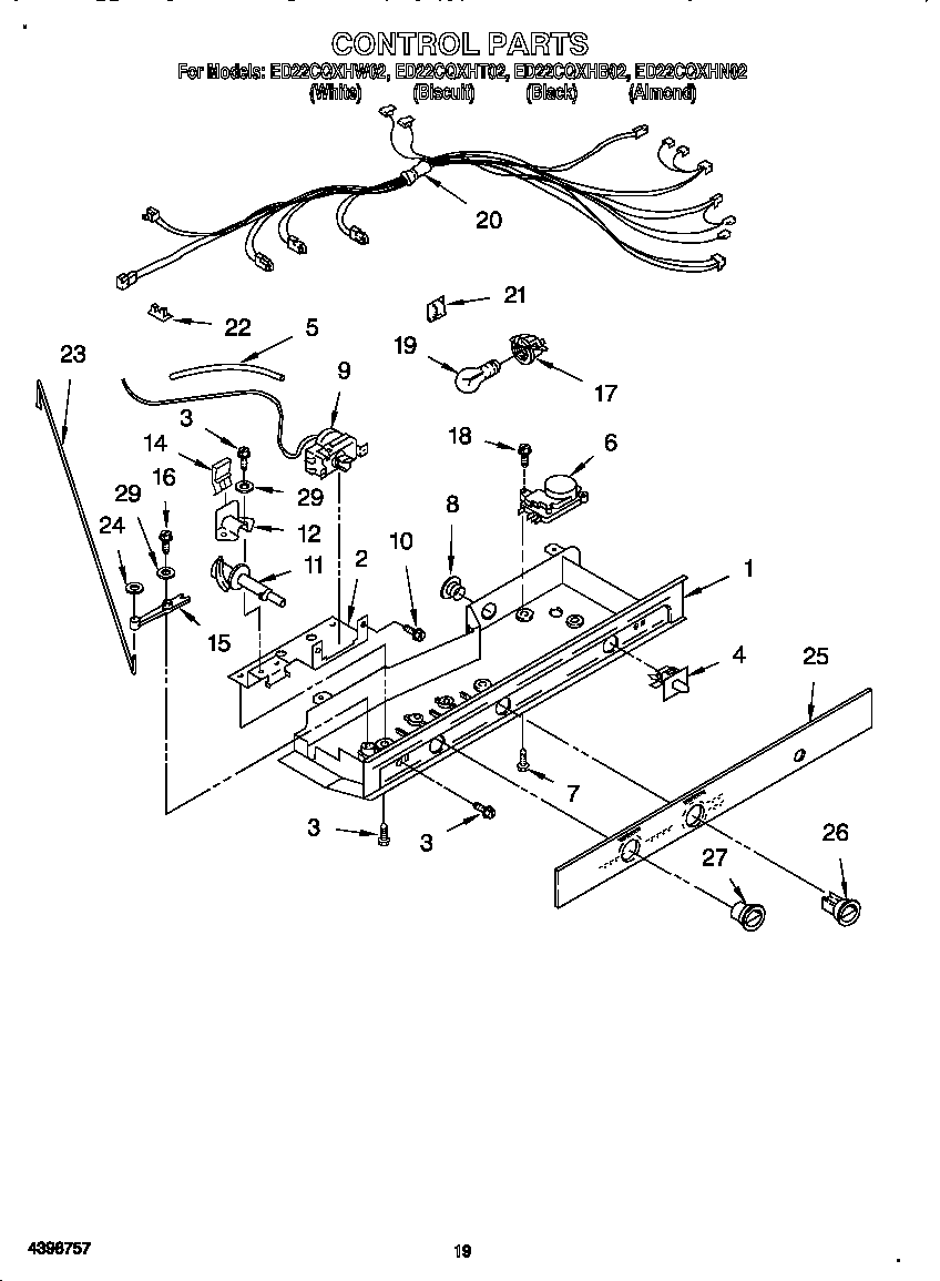 Whirlpool ED22CQXHW02 control diagram