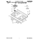 Whirlpool SF310BEGT5 cooktop diagram