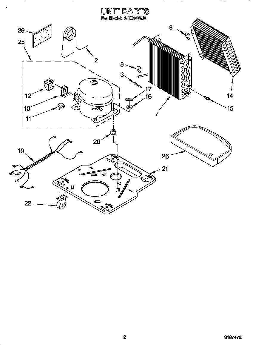 Whirlpool AD040SJ2 unit diagram