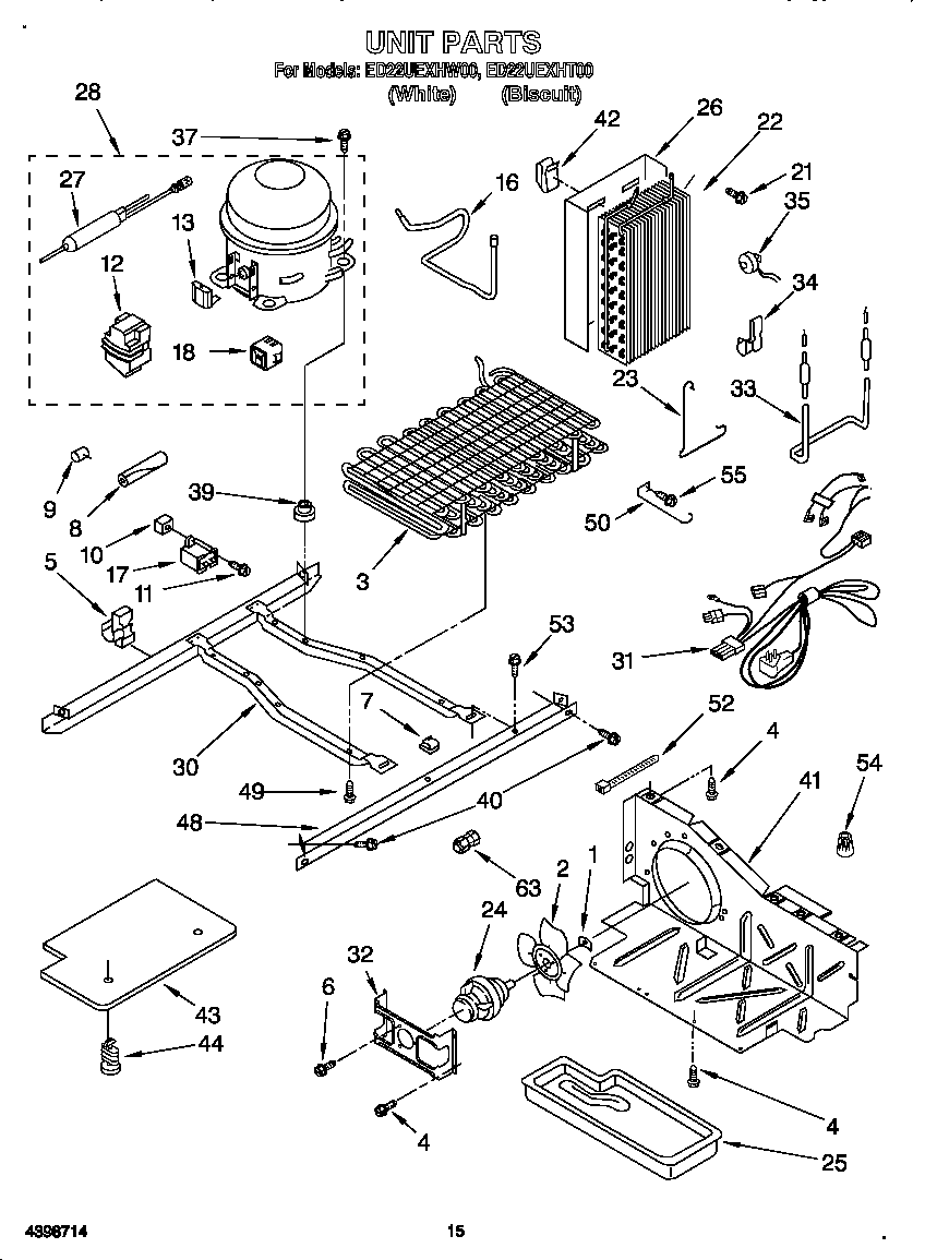 Whirlpool ED22UEXHW00 unit diagram